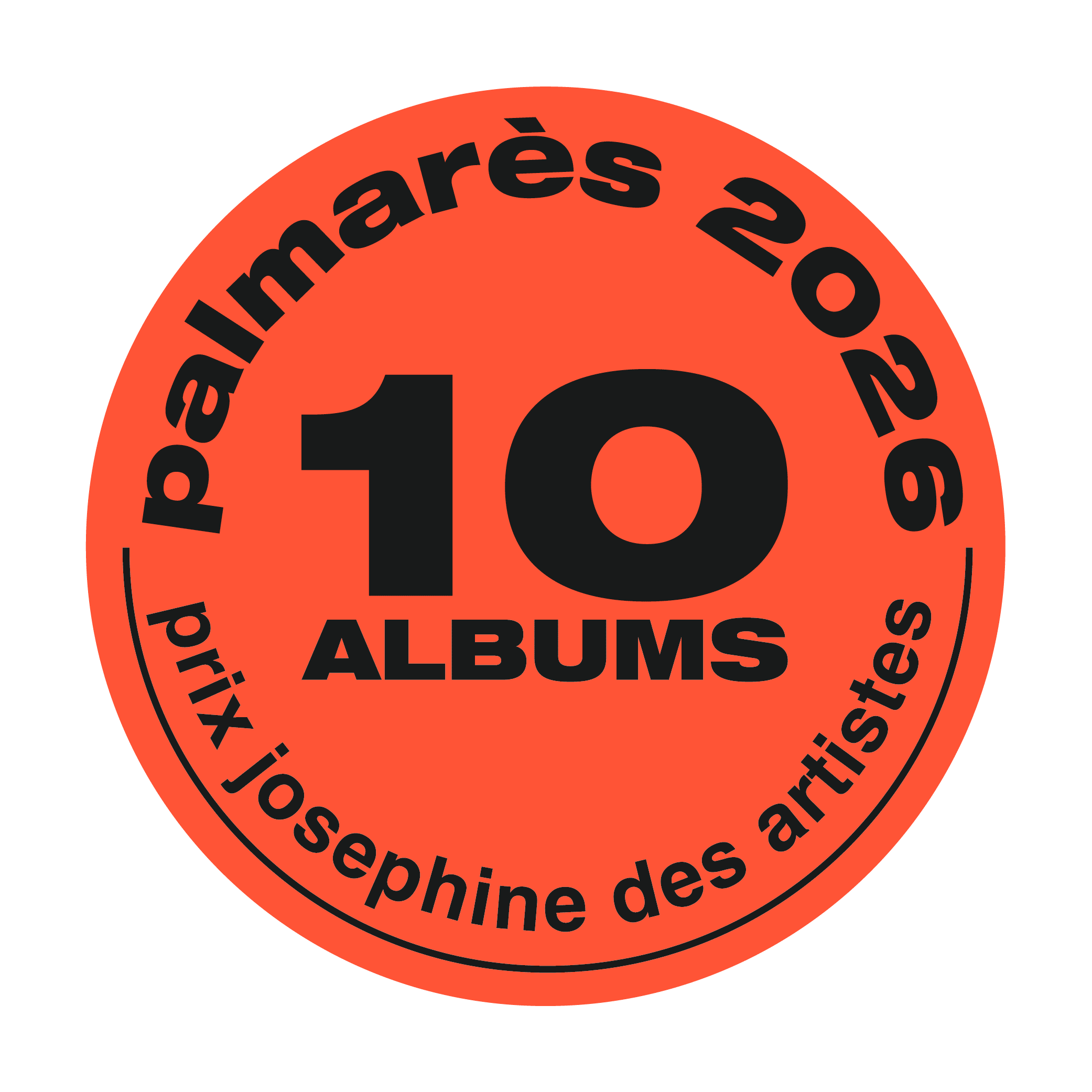 Logo Palmarès 10 album Prix Joséphine 2026