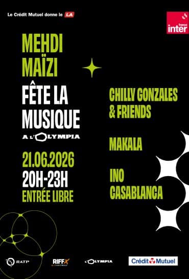 Affiche Fête de la Musique à l'Olympia avec France Inter