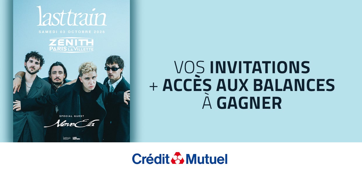 tentez de remporter vos invitations pour le concert de Last Train au Zénith de paris avec…